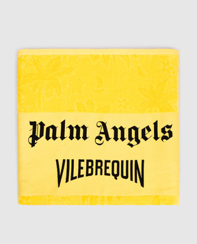 Palm Angels Жовтий махровий рушник з логотипом PMRF005F25FAB001