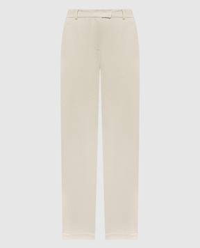 Brunello Cucinelli Бежеві штани з люрексом MP930SN999