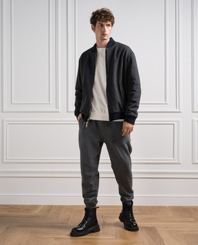 Cashmere&Whiskey Синий двухсторонний бомбер GM004Z13404375860
