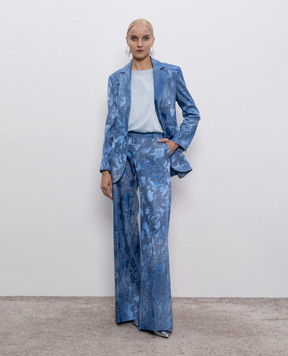 Ermanno Scervino Голубой топ из шелка D462L756HKC