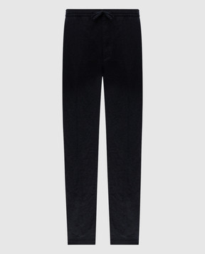 Canali Сині штани з льону SG0320291695