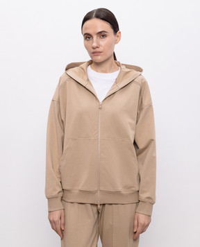 Brunello Cucinelli Бежевая спортивная куртка с цепочкой мониль MH827FB706
