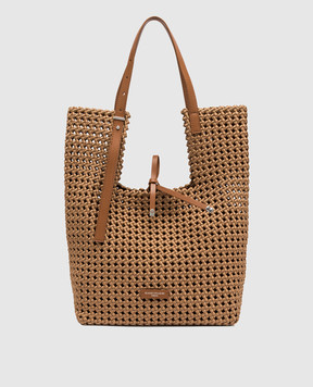 Gianni Chiarini Коричневая плетеная сумка-тоут AVA BS11568WVNG