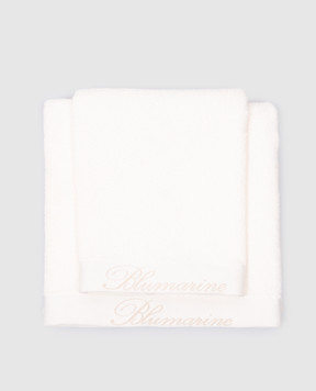 Blumarine Белый набор полотенец с вышивкой логотипа. H0000210039