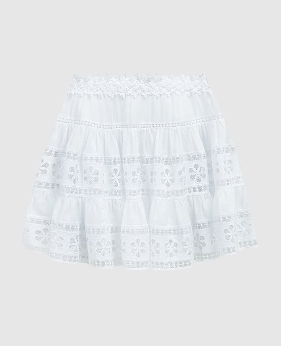 White skirt Lea with lace