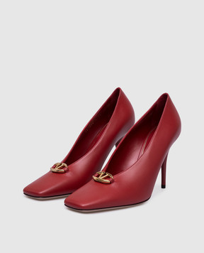 Valentino Червоні шкіряні човники з логотипом VLogo Signature 5W2S0JT5EEY