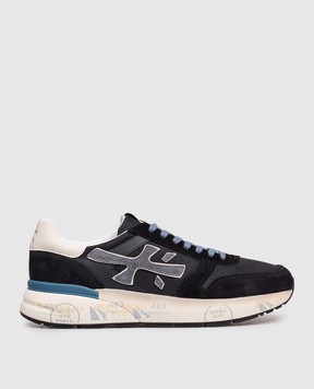 Premiata Синие комбинированные кроссовки MICK с логотипом MICK