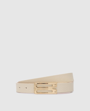 Victoria Beckham Бежевий шкіряний ремінь Frame 1424ABL005954A