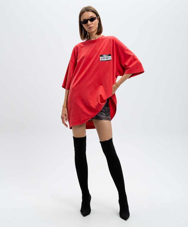 Vetements Красная футболка с логотипом UA65TR110Rw изображение 2