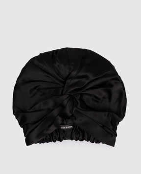 Dore & Rose Черная шапочка для сна из шелка PREMIUMSILKBONNET