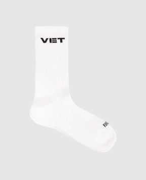 Vetements Білі шкарпетки з монограмою логотипа UH76SO250Ww