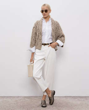 Brunello Cucinelli Біла сорочка з ланцюжком моніль M0091NL936