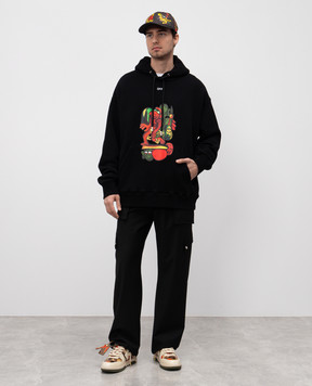 Off-White Чорні штани карго з вовною OMCO03AS25FAB001