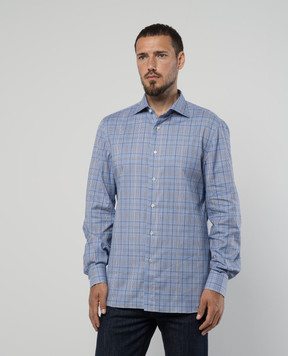 ISAIA Блакитна сорочка в клітинку IM10TCC9500