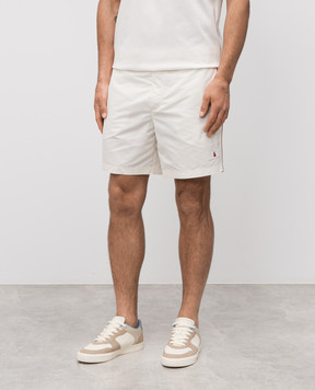 Brunello Cucinelli Белые шорты для плавания с принтом логотипа MW817052P