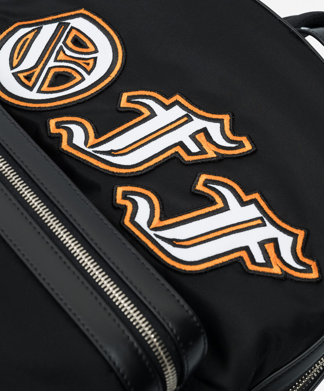 Off-White Черный рюкзак с аппликацией логотипа OMNB109F24FAB002 изображение 5