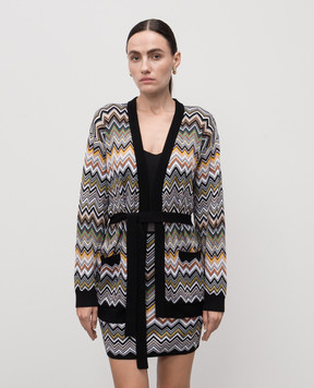 Missoni Кардиган з вовною у візерунок DS25WM0OBK01CQ