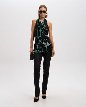 Gucci Черный топ в узор 291973