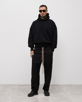 Fear of God Чорне худі з нашивкою логотипа FG25FW12121TER