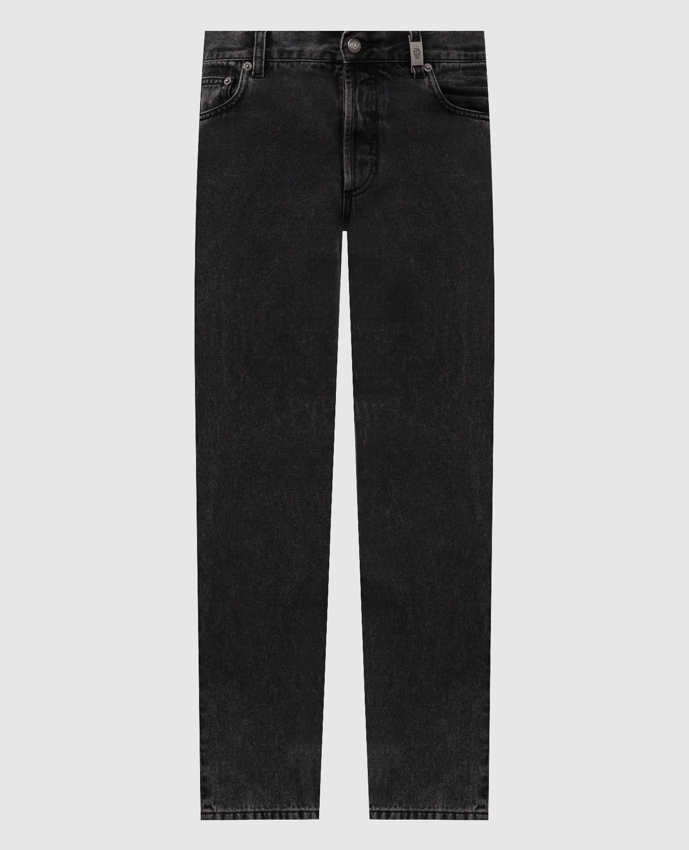 

Серые джинсы с эффектом потертости, Серый, Зауженные джинсы