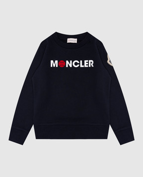 Moncler ENFANT Детский синий свитшот с логотипом 8G00026809AG46