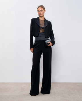 Ermanno Scervino Чорний топ з кристалами D452L704CTEFZ