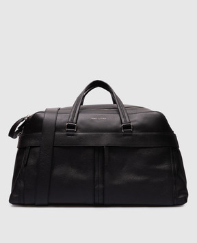 Orciani Черная кожаная дорожная сумка Micron с логотипом P00723MICNER