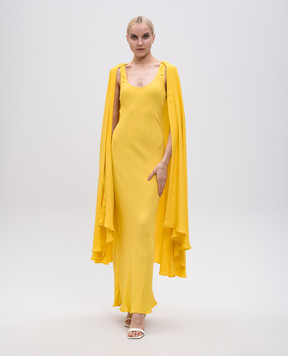 Twinset Жовта сукня максі Ischia з накидкою 251TS2221