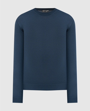 Canali Синий джемпер из шерсти MK02353C1122