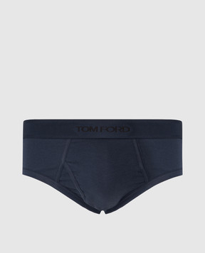 Tom Ford Сині труси-бріфи з логотипом T4LC12040