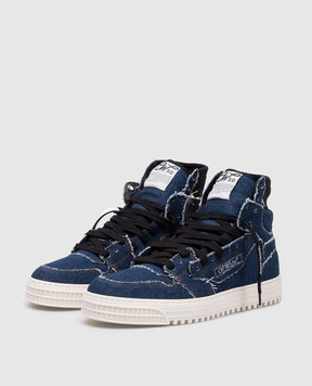 Off-White Синие хайтопы 3.0 Оff Сourt OMIA065F24FAB001