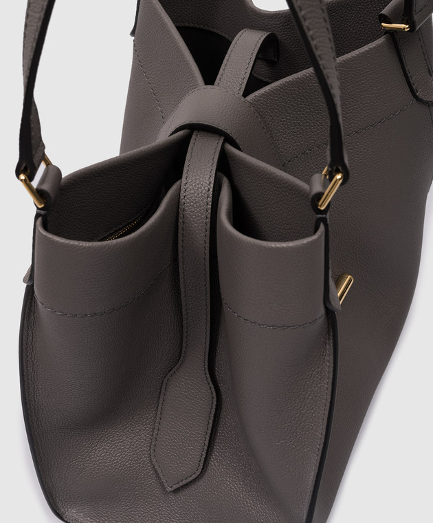 Tom Ford Серая кожаная сумка-тоут TARA L1762LCL095G изображение 5