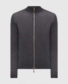 Doriani Cashmere Сірий кардиган з вовни, шовку і кашеміру 18399B79