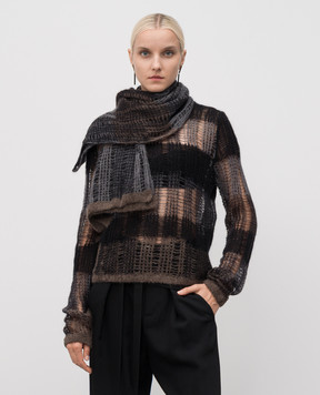 Ann Demeulemeester Сірий шарф Kaja з вовною альпаки B0013633KN077