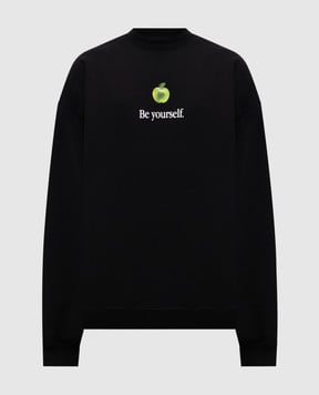Vetements Чорний світшот Be yourself UH76HD350Bm