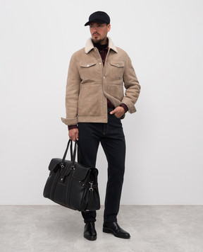 Brunello Cucinelli Бордова сорочка з вовни M038P0720