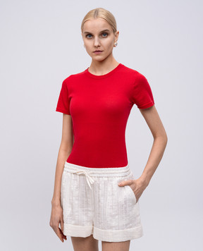 Twinset Червона футболка з емблемою 251TF3010