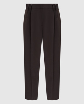 Brunello Cucinelli Коричневые брюки с шерстью M0W07P8308