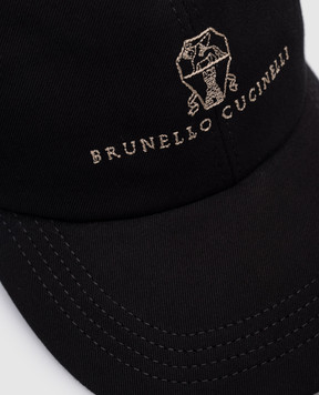 Brunello Cucinelli Черная кепка с вышивкой логотипа M252D9850