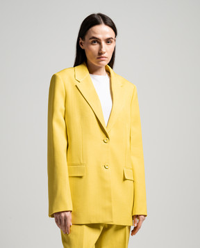 Jil Sander Жовтий жакет з льоном J02BN0153J65005