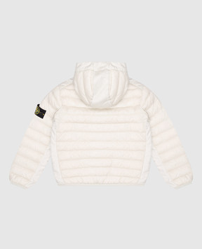 Stone Island Детский голубой стеганый пуховик с патчем логотипа K1S164100011S002414