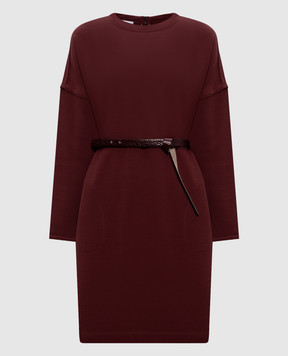 Brunello Cucinelli Бордова сукня з вовни MA009A4123