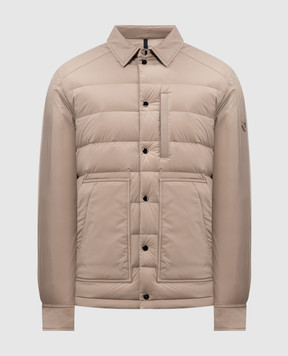 Moncler Бежевая пуховая куртка Bassies J20911G00010595FK