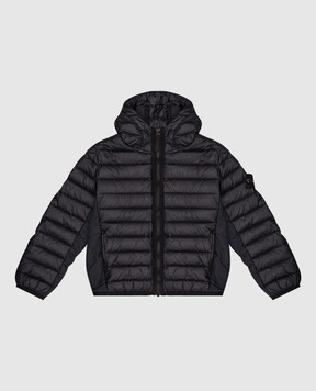 Stone Island Дитячий синій стьобаний пуховик з патчем логотипа K1S164100011S00244