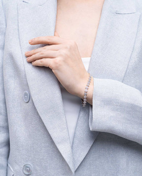 Swarovski Сріблястий браслет Una Angelic Tennis 5071173