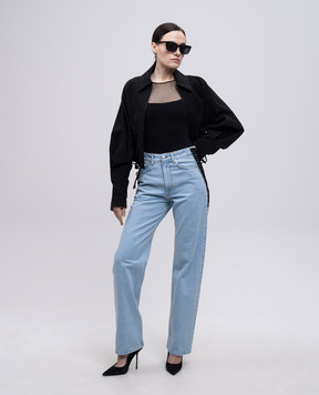 Thierry Mugler Блакитні джинси зі шнурівкою 25P6PA0486211