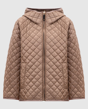 Max Mara Бежева двостороння куртка LEO з логотипом LEO