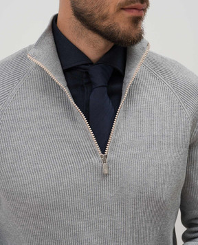 Brunello Cucinelli Синий галстук из шелка MV8950018