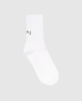 Juun.j Білі шкарпетки з логотипом JW51KTW011