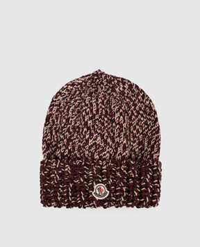 Moncler Шапка з вовни з нашивкою логотипа K20933B00039M1282